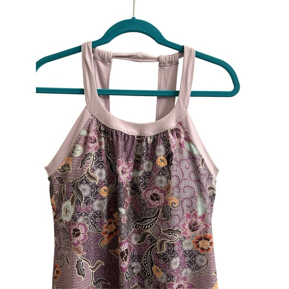 Prana Maui Mist Cantina Dress Size Large Paisley Floral Purple Sleeveless - Picture 2 of 7